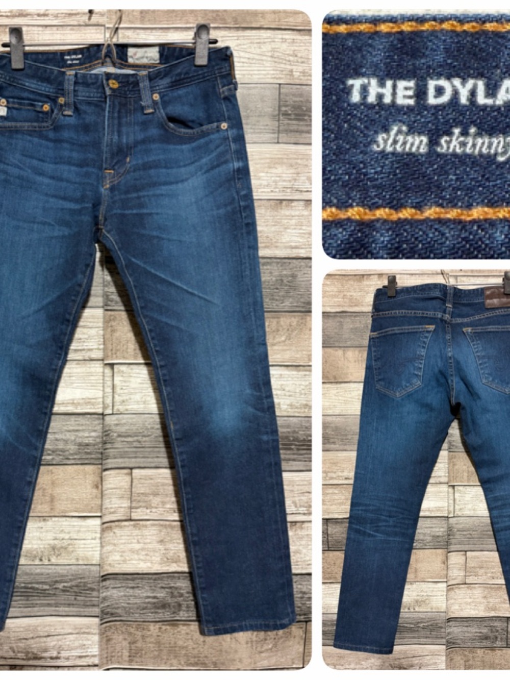 Ag Dylan Slim Skinny Jeans Men’s 28x27 Blue Denim Stretch (Hemmed)